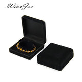 Velvet Jewelry Bracelet Box 9*9*4cm Circle Clasp Stand Holder