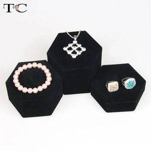 Velvet Jewelry Display Stand Necklace Ring Earring Bracelet Display Holder