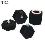 Velvet Jewelry Display Stand Necklace Ring Earring Bracelet Display Holder