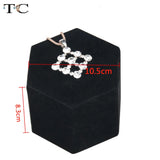 Velvet Jewelry Display Stand Necklace Ring Earring Bracelet Display Holder