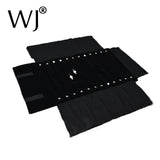 Velvet Travel Jewelry Roll Bag for 60 Stud Earrings