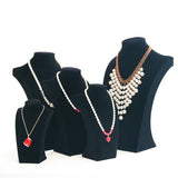 Velvet Portrait Necklace Display Rack Stand Holder Jewelry Display