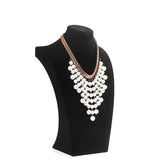 Velvet Portrait Necklace Display Rack Stand Holder Jewelry Display