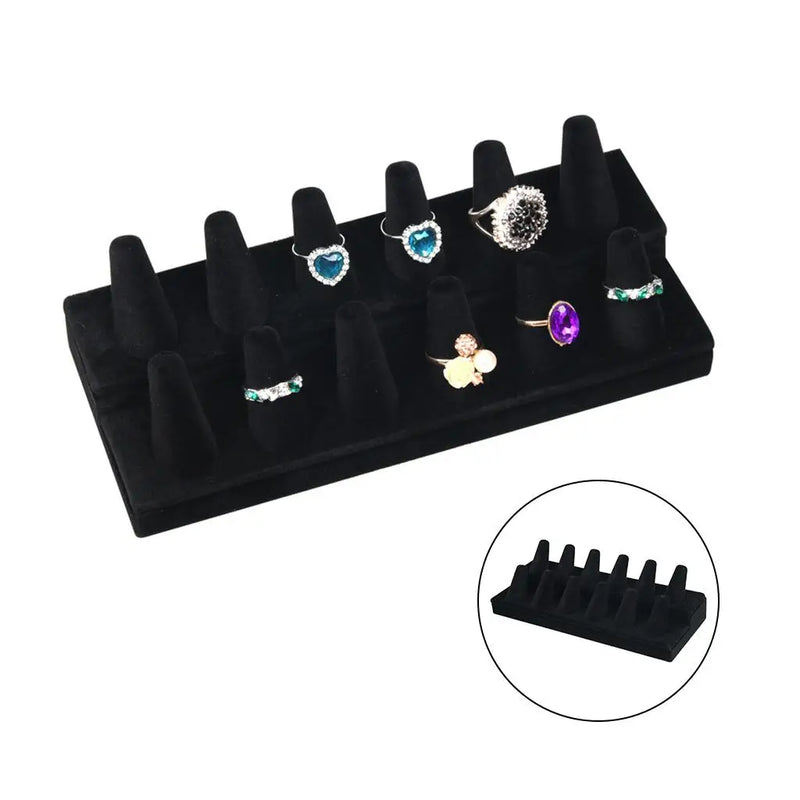 Velvet Ring Display Stand Jewelry Storage Holder for Shows