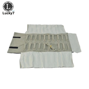 Velvet Ring Jewelry Display Pouch 20 Bars Grey Ring Organizer Storage Bag