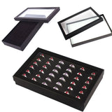 Velvet Sponge Ring Display Box Jewelry Storage Case Holder