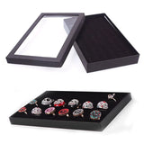 Velvet Sponge Ring Display Box Jewelry Storage Case Holder