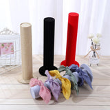 Velvet Vertical Tower Hair Band Bracelet Display Organizer Holder