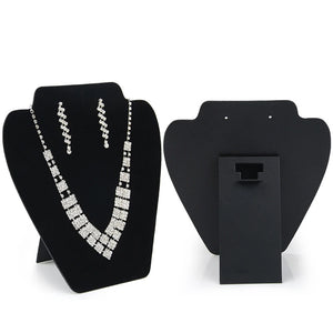 Velvet Necklace Pendant Earrings Storage Board Holder Case Rack