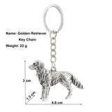 Vintage Golden Retriever Dog Keychain Anime Animal Car Bag Key Chain