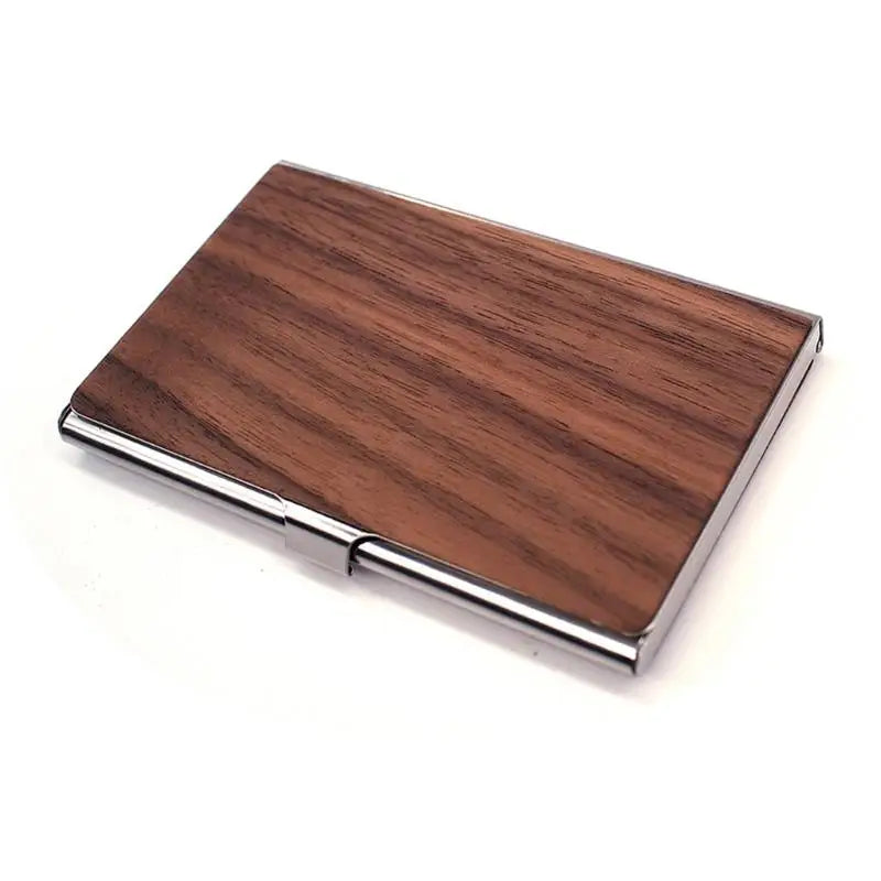 Walnut Business Card Holder Case 3.62 x 2.36 x 0.39 Inche Card Case