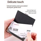 Walnut Business Card Holder Case 3.62 x 2.36 x 0.39 Inche Card Case