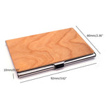 Walnut Business Card Holder 3.62x2.36x0.39 Inches