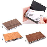 Walnut Business Card Holder 3.62x2.36x0.39 Inches