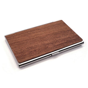 Walnut Business Card Holder 3.62x2.36x0.39 Inches
