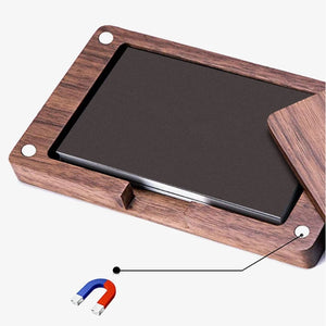 Engraved Walnut Business Card Holder - Lightweight Case
