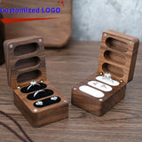 Walnut Portable Solid Wood Jewellery Box Upscale Personalised Storage
