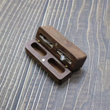 Walnut Rustic Wedding Ring Box Holder