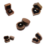 Walnut Rustic Wedding Ring Box Holder