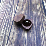 Walnut Rustic Wedding Ring Box Holder