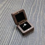 Walnut Rustic Wedding Ring Box Holder