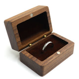 Personalized Walnut Ring Box Gift Wooden Box Your Names and Date