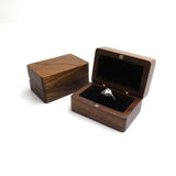 Personalized Walnut Ring Box Gift Wooden Box Your Names and Date