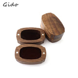 Vintage Walnut Wooden Ring Jewelry Box Ins Style Packaging
