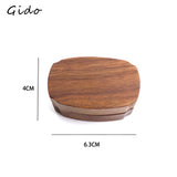 Vintage Walnut Wooden Ring Jewelry Box Ins Style Packaging