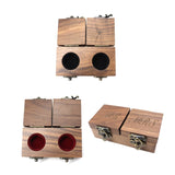 Walnut Wooden Engagement Ring Box Double Open Lid Ring Organizer