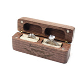 Walnut Wooden Ring Box Proposal Wedding Gift