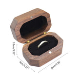 Walnut Wooden Engagement Ring Box Solid Wood We Are Married Ring Organizer