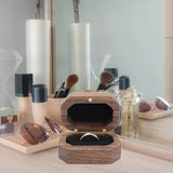 Walnut Wooden Engagement Ring Box Solid Wood We Are Married Ring Organizer