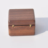 Walnut Wooden Ring Box Earrings Jewelry Storage Box