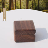 Walnut Wooden Ring Box Earrings Jewelry Storage Box