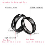 CZ Couple Ring 316l Stainless Steel Engagement Jewelry