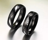 CZ Couple Ring 316l Stainless Steel Engagement Jewelry