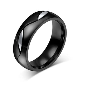 CZ Couple Ring 316l Stainless Steel Engagement Jewelry