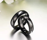 CZ Couple Ring 316l Stainless Steel Engagement Jewelry