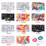 Acrylic Letter Beads Set For Bracelets Jewelry Making DIY Accessories