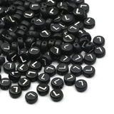 Flat Round Acrylic Letter Beads Alphabet Loose Spacer Beads Supplies