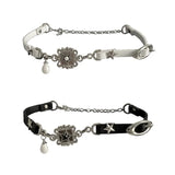 Leather Metal Star Necklace for Women Party Jewelry