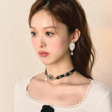 Leather Metal Star Necklace for Women Party Jewelry