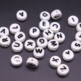 Letter Ceramic Beads For Jewelry Making Necklace Bracelet Alphabet Spacer Beads
