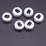Letter Ceramic Beads For Jewelry Making Necklace Bracelet Alphabet Spacer Beads