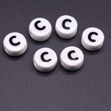 Letter Ceramic Beads For Jewelry Making Necklace Bracelet Alphabet Spacer Beads