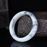 Natural Jade Bangle Bracelet Jadeite Hand Carved Jewelry Men Women