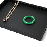Black/White PU Leather Jewelry Pallet Necklace Tray Storage Organizer