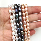 Pink Oval Freshwater Pearl Beads Strand for DIY Jewelry