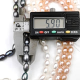 Pink Oval Freshwater Pearl Beads Strand for DIY Jewelry